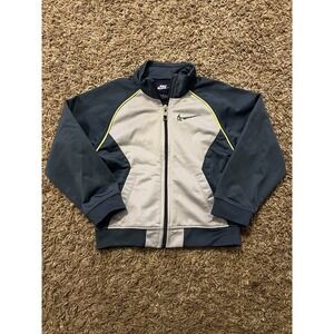 Boys Nike Track‎ Jacket Toddler Size 3T Full Zip Gray Dark Teal